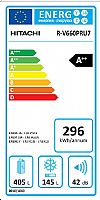 Hitachi R-V660PRU7 BSL Ψυγείο διπορτο Νο Frost Μεταλλικό Α++ Με 12 άτοκες δόσεις