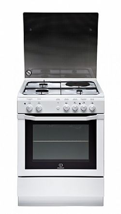 Indesit I6M6CAG(W)/FR κουζίνα Μεικτή-Αερίου Λευκή