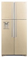Hitachi R-W660PRU7 (GBE) Ψυγείο Ντουλάπα NoFrost Μπεζ με κρυστάλλινη επένδυση στις πόρτες A+ 