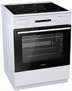 Korting KEC 6151 WPG ηλεκτρική κουζίνα με Κεραμική Εστία Λευκή 60cm 71lt Σε 12 άτοκες δόσεις