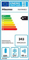 Hisense RS670N4BC2 Ψυγείο Ντουλάπα Side By Side NoFrost Inox Look 516lt A++ 