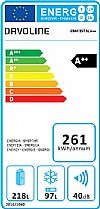 Davoline CBNF 357 Ψυγειοκαταψύκτης Total No Frost Μαύρος