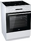 Korting KEC 6142 WPG ηλεκτρική κουζίνα με Κεραμική Εστία Λευκή POP Διακόπτες 71Lt 
