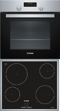 Pitsos PA10FF02 εντοιχιζόμενο σετ φούρνος+εστία (PH10M40X1+CRE645S06) 