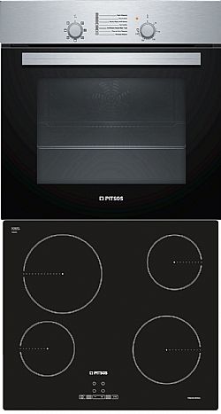 Pitsos PA00FF02 εντοιχιζόμενο σετ φούρνος+εστία (PH00M00X1 + CRE611S06)