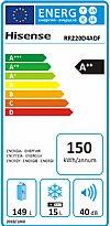Hisense RR220D4ADF Μονόπορτο Ψυγείο SILVER 165lt 
