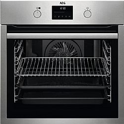 AEG BPS351160M εντοιχιζόμενος πυρολυτικός φούρνος ατμού  inox με Τηλεσκοπικοί βραχίονες TR1LV 