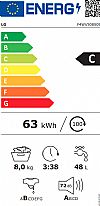 LG F4WV508S0E Πλυντήριο Ρούχων ατμού 8Kg C 5ετής εγγύηση