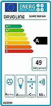 Davoline Shape 60 BL Απορροφητήρας καμινάδα 60cm Μαύρη