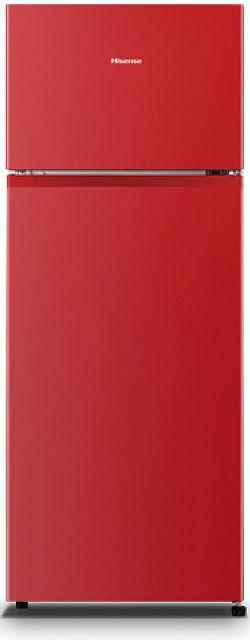Hisense RT267D4ARF Δίπορτο ψυγείο 60cm 205Lt κόκκινο με 5ετή εγγύηση 