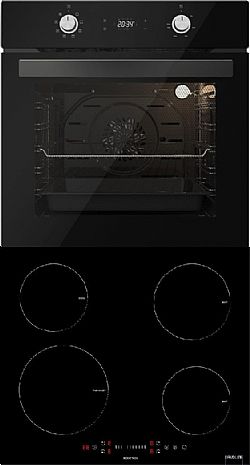 Davoline DSBO 8004 BLACK + IND 7204 Σετ ανεξάρτητος φούρνος + αυτόνομη επαγωγική εστία 