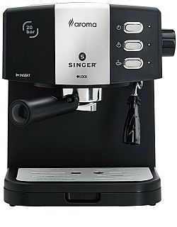 Singer ES-851B Aroma Καφετιέρα espresso-cappuccino 20bar μαύρη