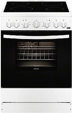 Zanussi ZCV65201WA κουζίνα με κεραμική εστία λευκή