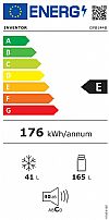 Inventor DPB144B Ψυγείο δίπορτο 206lt Μαύρο