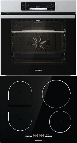 Hisense BI64211PX + I6433C7 ανεξάρτητος φούρνος ατμού Air Fry + αυτόνομη επαγωγική εστία 