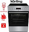 Korting KEC6C60XPC Ηλεκτρική κουζίνα με κεραμική εστία 71lt INOX