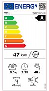 Midea MF100T80B/W-GR Πλυντήριο ρούχων κάθετης φόρτωσης ατμού 8kg 40cm 