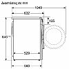 Pitsos WUP140ZG9 πλυντήριο ρούχων ατμού 9kg