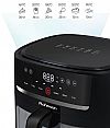 Rohnson R-2804 Air Fryer Φριτέζα αέρος με διπλό αποσπώμενο κάδο 6lt Μαύρη