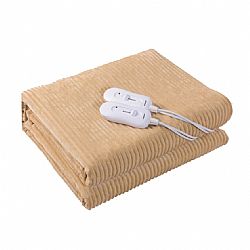Primo PREB-81082 (810082)Ηλεκτρικό Υπόστρωμα Διπλό Stripe Flannel 160x140cm Μπέζ