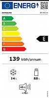 Davoline RF 85E W Μονόπορτο ψυγείο 102lt λευκό