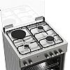 Thermogatz TGS 3521 IX Κουζίνα 60lt με Εστίες Υγραερίου και Ρεύματος  Inox