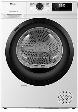 Hisense DHQE800BW2 Στεγνωτήριο ρούχων 8kg A++ με Αντλία Θερμότητος