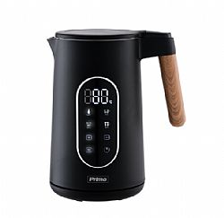 Primo PRCK-40495 Βραστήρας 1.7L 2200W Digital Ανοξείδωτος Cool touch Wooden/Μαύρος