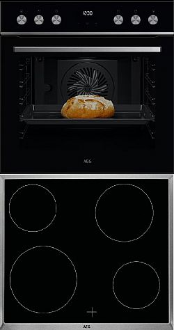 AEG OA5AE20AB + HE604000XB σετ εντοιχιζόμενη κουζίνα ατμού & κεραμική εστια  71lt