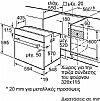 Pitsos PH10M40X1 + CRE611S06 Φούρνος Εντοιχιζόμενος και Κεραμική Εστία Inox
