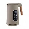 Primo PRCK-40496 Βραστήρας 1.7L 2200W Digital Ανοξείδωτος Cool touch Wooden/Γκρι
