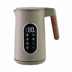 Primo PRCK-40496 Βραστήρας 1.7L 2200W Digital Ανοξείδωτος Cool touch Wooden/Γκρι