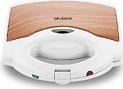 Gruppe TXS-886C Τοστιέρα με Αποσπώμενες Πλάκες για 2 Τοστ 750W White Matt-Wood