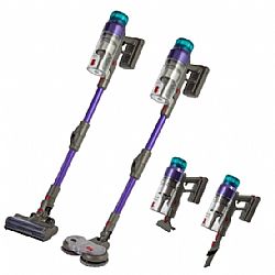 Primo PRVC-40507 Σκούπα επαναφορτιζόμενη Apollo Aqua Flex 3σε1 29.6V BLDC μοτέρ Γκρι-Μωβ