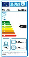 Hisense BSA66334AX Εντοιχιζόμενος φούρνος με Υδρόλυση 77lt  Inox 