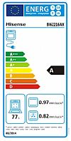 Hisense BI62216AX Εντοιχιζόμενος φούρνος με Υδρόλυση 77lt Inox