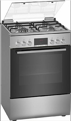 Bosch HXR390D50 Κουζίνα 66lt με Εστίες Υγραερίου Inox