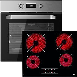 Teka HCB 6646 + TBC 64010 Φούρνος AirFry με ταψί FryMasterBox 70lt και Κεραμικές Εστίες 