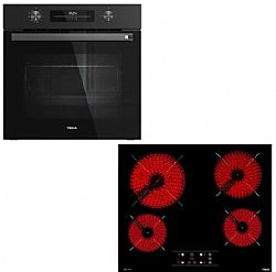 TEKA HSB 6350 F BK + TBC 64010 Φούρνος 70lt και Κεραμικές Εστίες 