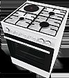 Gorenje GK6B43WD Κουζίνα 71lt με Εστίες Αερίου & Ρεύματος Λευκή