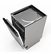 Midea MID45S120-ES Πλήρως Εντοιχιζόμενο Πλυντήριο Πιάτων για 10 Σερβίτσια 45cm Inox E